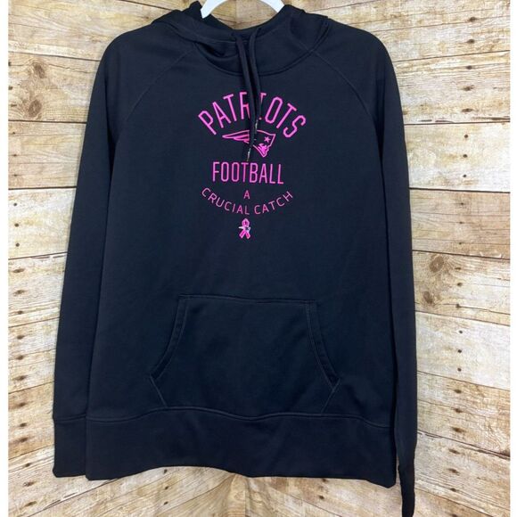 NIKE/ NFL APPAREL NEW ENGLAND PATRIOTS CRUCIAL CATCH CANCER AWARENESS HOODIE - Picture 1 of 6